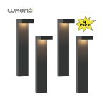 4-Pack 3W Warm White Integrated LED Landscape Pathway Light , 12V Low Voltage Modern Path Lights