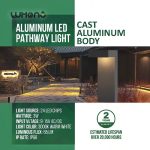 4-Pack 3W Warm White Integrated LED Landscape Pathway Light , 12V Low Voltage Modern Path Lights - Image 6