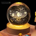3D Crystal Ball Light, Glowing Planet Crystal Ball Lamp, Warm Bedside Light, Luminous Decor Atmosphere Light, Wood Base Fantasy Decor Crystal Ball, Universe Series Crystal Ball, LED Base Astronomy Night Light for Home Decor - Image 4