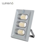 LED SOLAR FLOOD LIGHT WITH EXTERNAL SOLAR PANEL AND REMOTE CONTROL CIRCUIT 150W