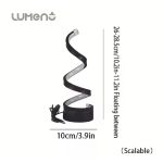 Modern Spiral LED Table Lamp – Dimmable USB Bedside & Study Light - Image 2