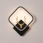 Modern Creative Deer Head Wall Lamp Indoor Luxury LED Wall Light for Living Room Aluminum Background Decorative Wall Lights